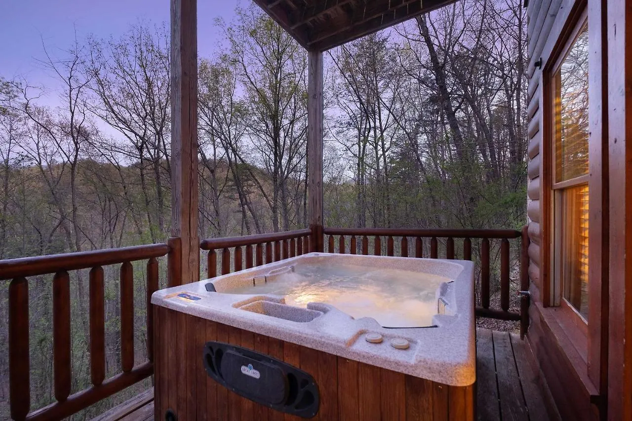 Private Smoky Mtn Log With 2 Decks And Hot Tub! בית נופש *