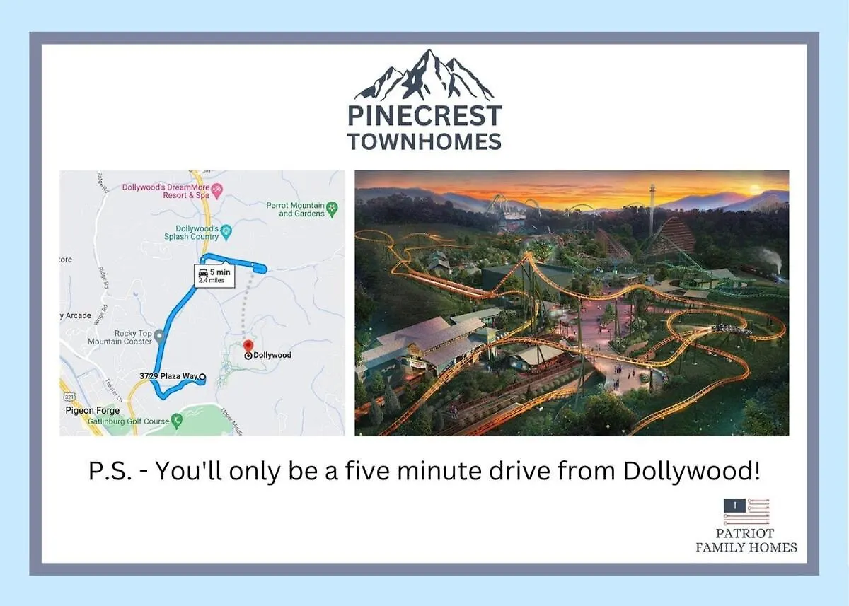 Pinecrest Townhomes-1king 2bunk Unit Pigeon Forge