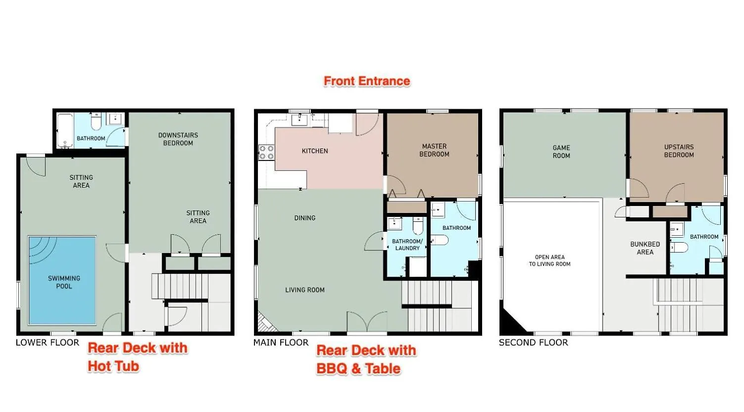 Ferienhaus Smokiesboutiquecabins Would To Host At Our New Cabin! 3 King Suites, Indoor Pool, Game Room, Lounge With 75