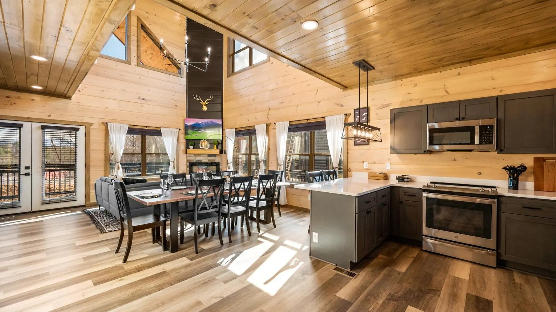 Smokiesboutiquecabins Would To Host At Our New Cabin! 3 King Suites, Indoor Pool, Game Room, Lounge With 75