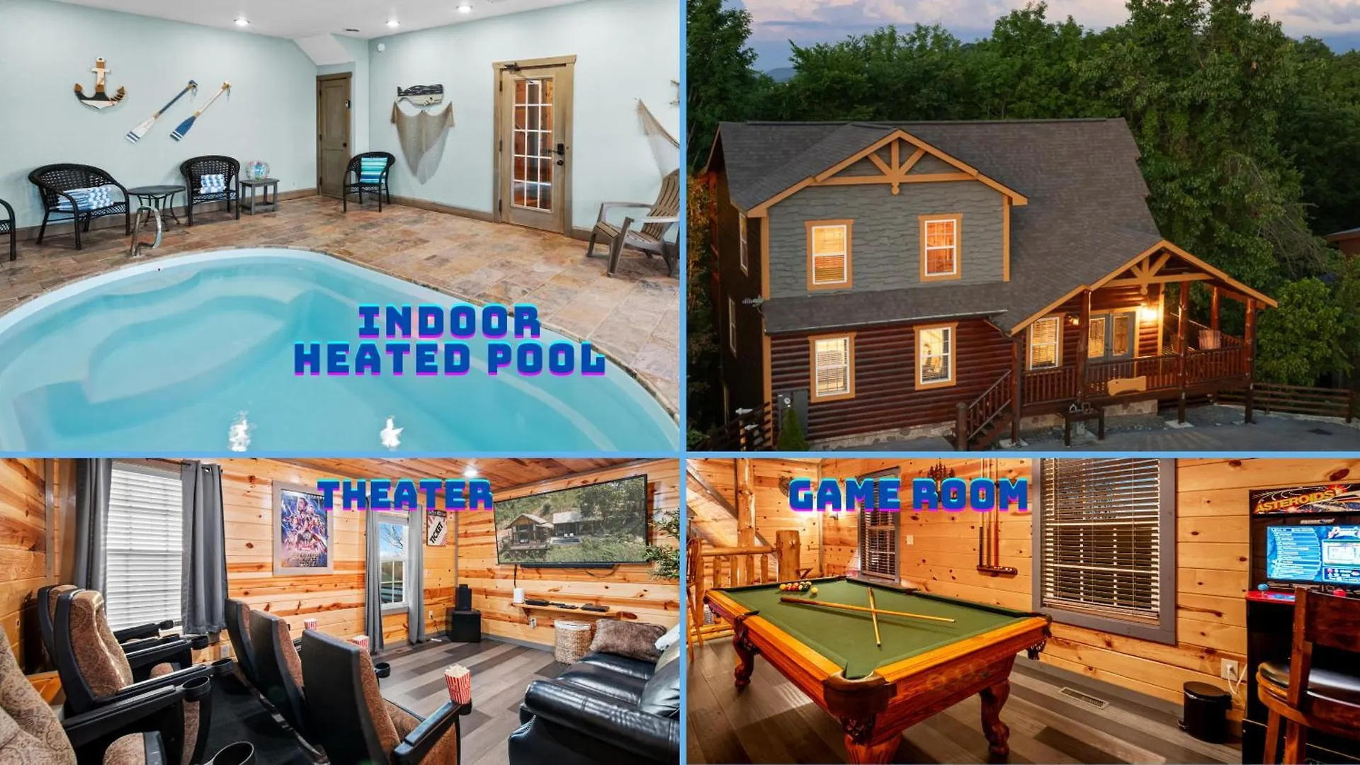 Holiday home Indoor Heated Pool, Alpine Resort Near Dollywood, Theater & Game Room, Hot Tub