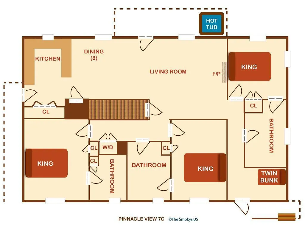 Pinnacle View 7c - Three Bedroom Apartment *