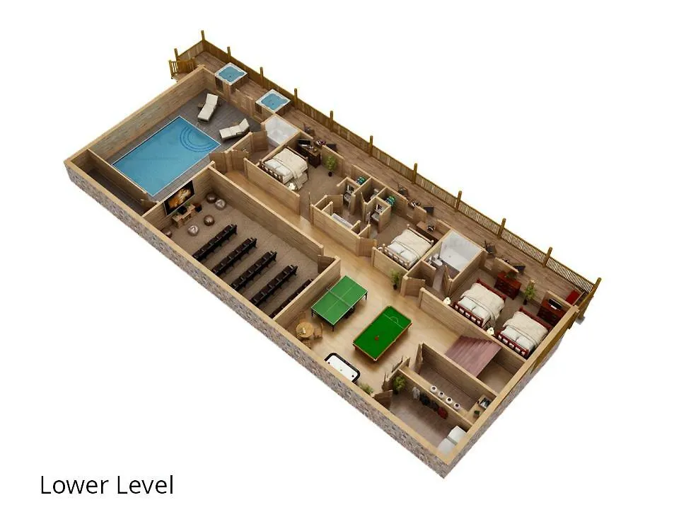 Sherwood Splash Lodge, 11 Bedrooms, Sleeps 52, Theater, Indoor Pool, Free Wifi Holiday home *