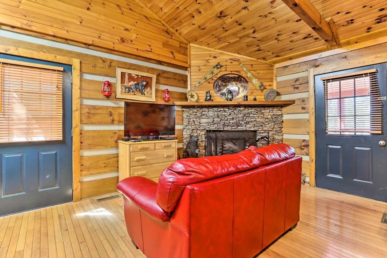 Cabin With Waterfall And Hot Tub, 1 Mi To Parkway! *
