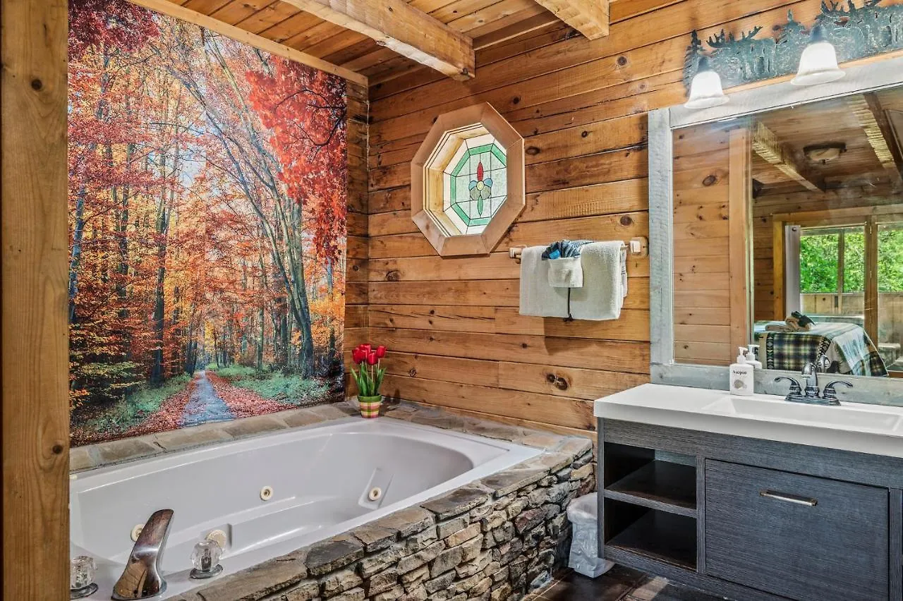 Сasa de vacaciones Romantic Log With Hot Tub Pigeon Forge