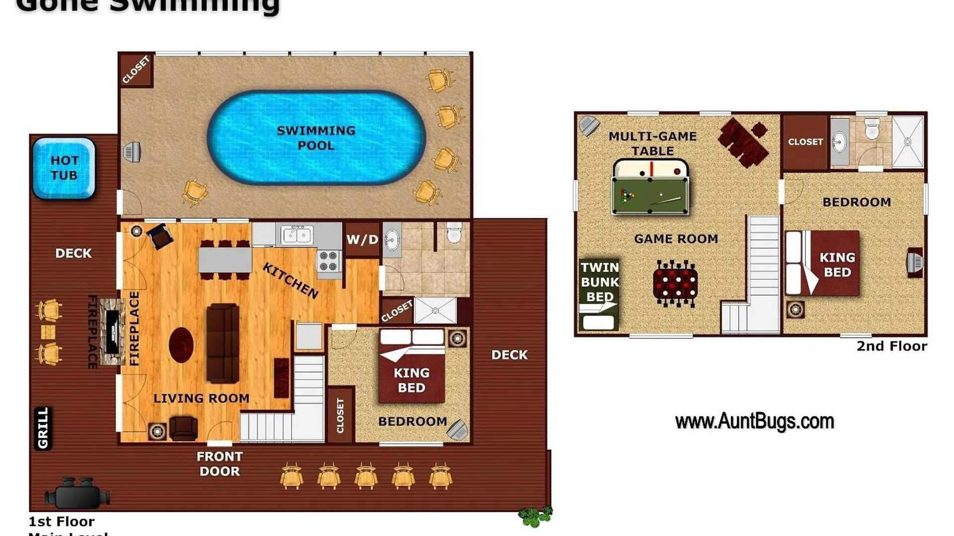 Gone Swimmin' #260 Tatil Evi Pigeon Forge